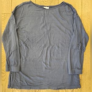 J Jill Sweatshirt Blue Size L 3/4 Sleeve Tunic